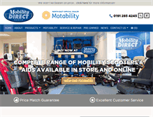 Tablet Screenshot of mobilitydirectnorth.co.uk